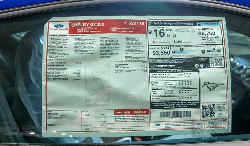 
								2015 Ford Shelby GT350 50th Anniversary full									